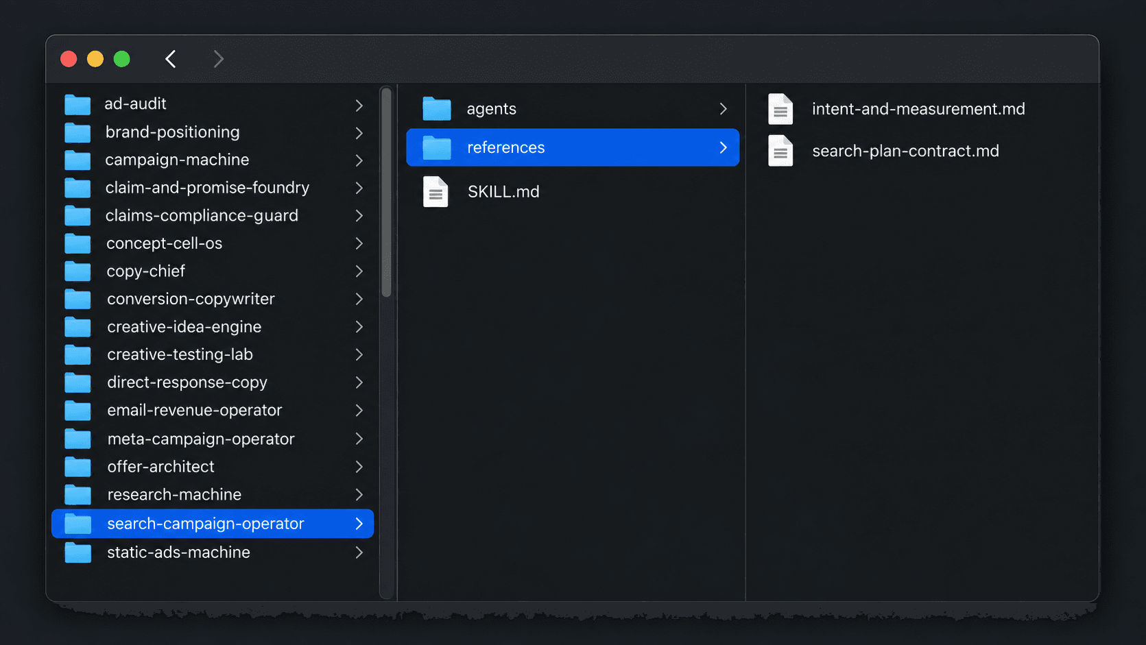 Search intent organized into grouped paths leading to the right destination.